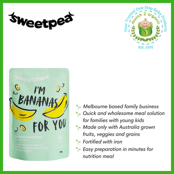 

ROMAN SWEETPEA BABY CEREAL BANANA PORRIDGE 4M+ 125G