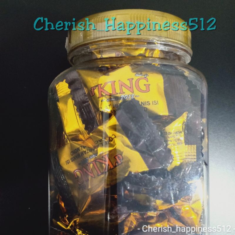 1 Toples 40 pcs D'King Bonibol Cokelat Almond &amp; Chocoberry Almond