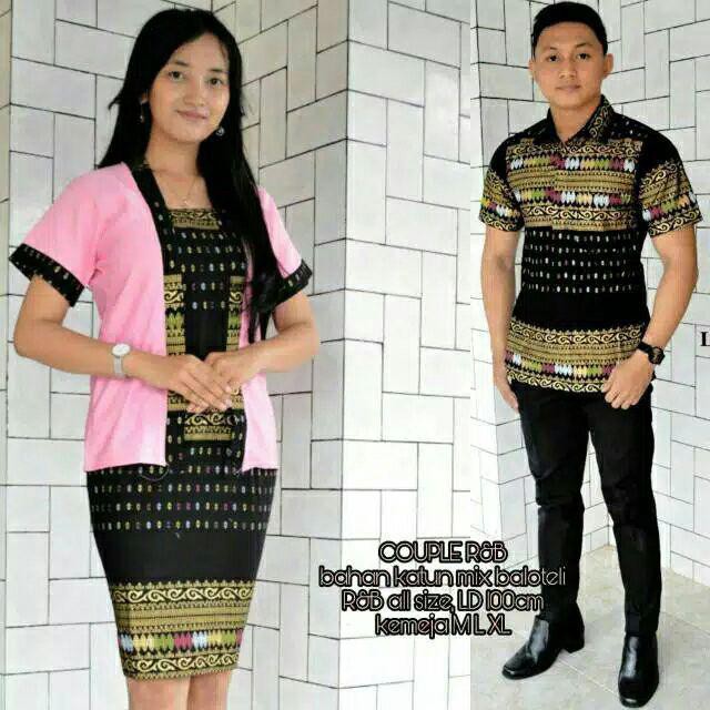 BATIK COUPLE RNB KEBAYA PENDEK ROK SPAN PENDEK ANJANI GOLD