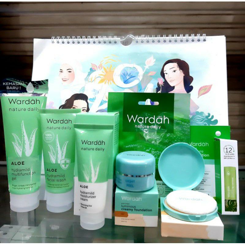 wardah paket Nature daily aloevera