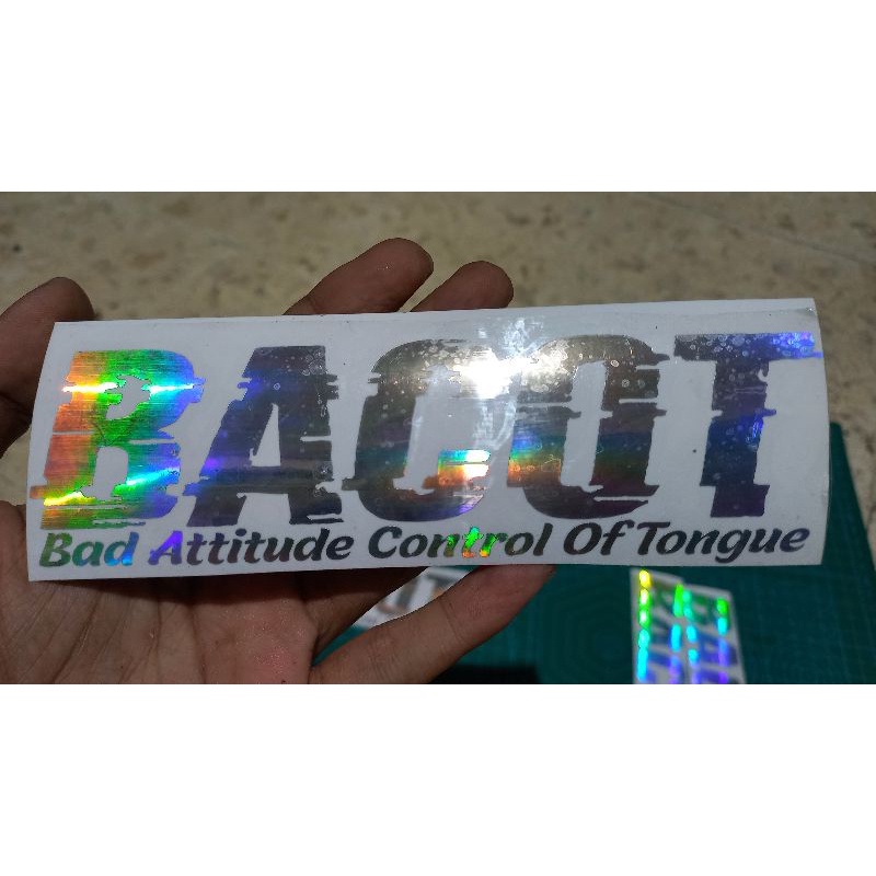 

Stiker Bacot hologram