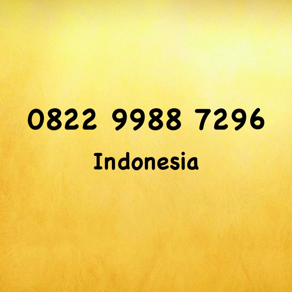 Nomor Cantik Simpati LOOP Seri Hoki - Feng Shui - 0822 9988 7296