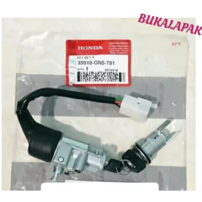 35010-GN5-781 HGP 100% AHM KEY SET - KUNCI KONTAK ASSY LENGKAP PLUS KUNCI JOK PRIMA 35010GN5781