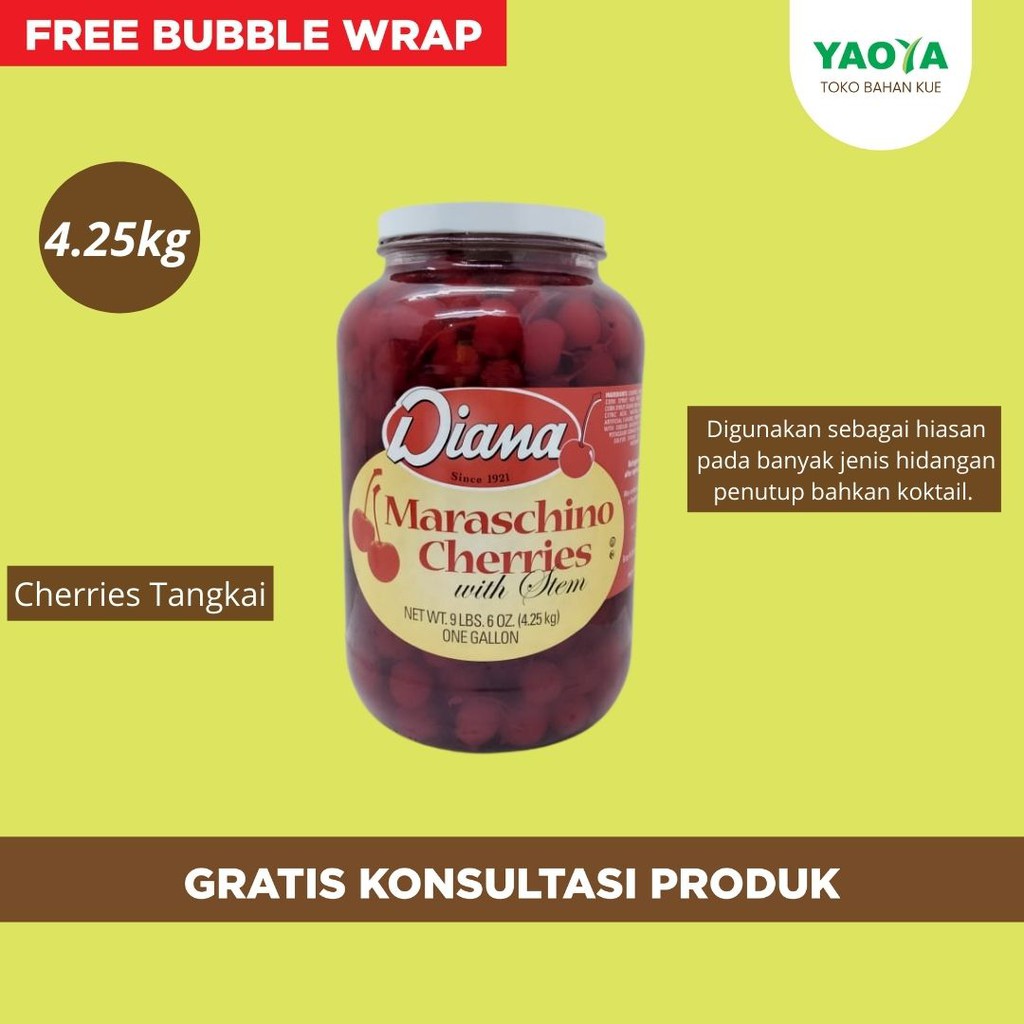 

DIANA MARASCHINO CHERRIES 4.25KG MERAH