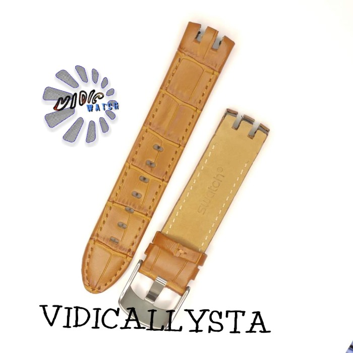 21mm Genuine leather watch band NEW GENT JELLY IN JELLY IRONY CHRONO DIAPHANE YRS 403 401 Brown