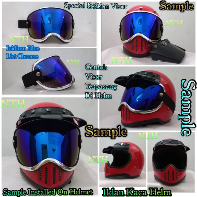 Kaca Mata Helm Cakil Fino Cafe Racer.Kaca mata pilot Helm cakil M50 anti pecah anti embun