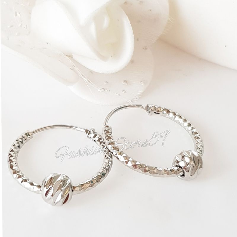 Anting Gipsy bulat Bola Anting dewasa impor Xuping perhiasan lapis emas 18k Fashion