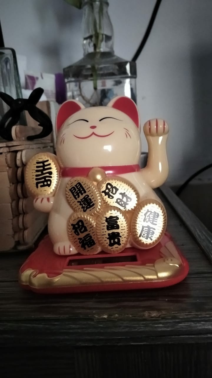 Dekorasi Fengshui Solar Fortune Cat (imd02)