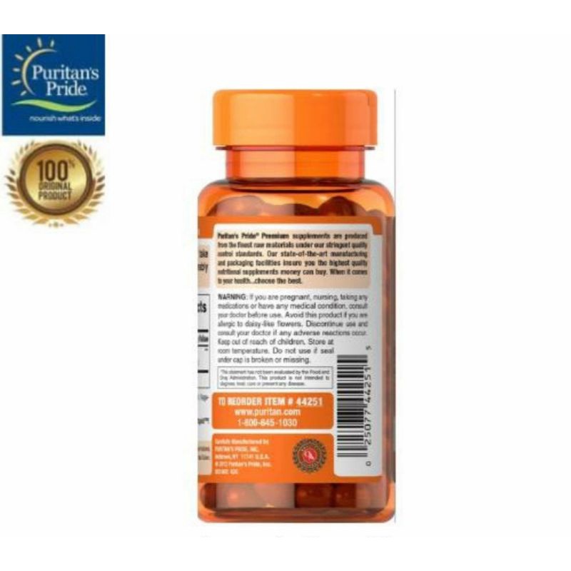 Puritan's Pride Lutigold Lutein 20mg/40mg isi 60 sofgels