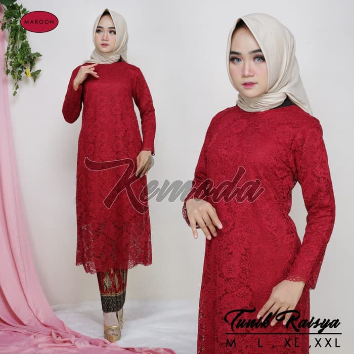 Atasan Kebaya Brukat Tunik Muslimah Kebaya