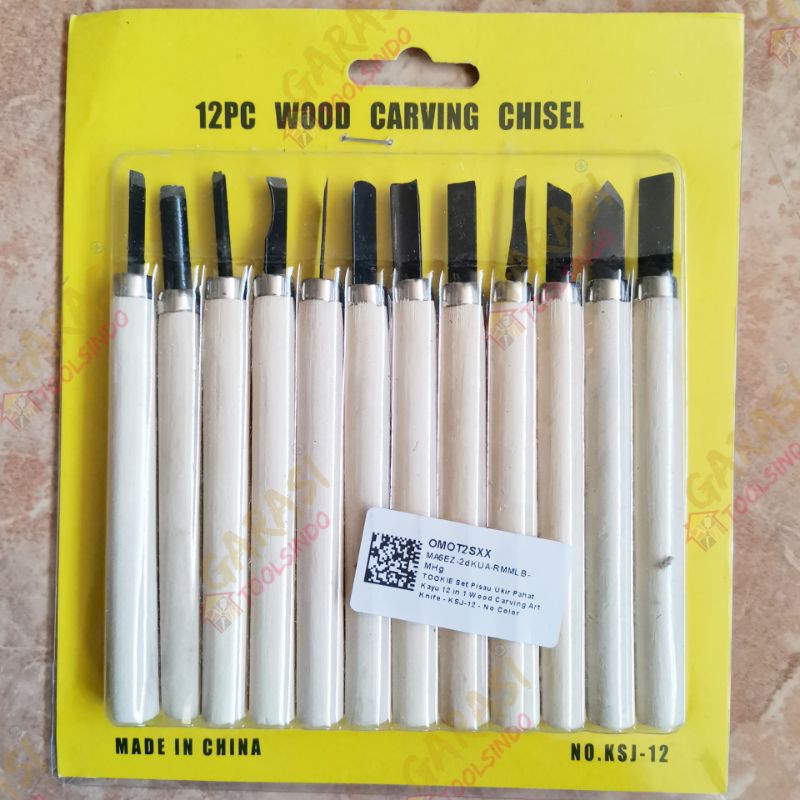 alat pahat seni 12 pcs wood carving chisel alat pahat kayu alat ukir kikir kayu pisau pahat