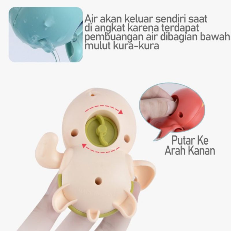 MAINAN MANDI ANAK / BAYI BENTUK KURA KURA BISA BERENANG