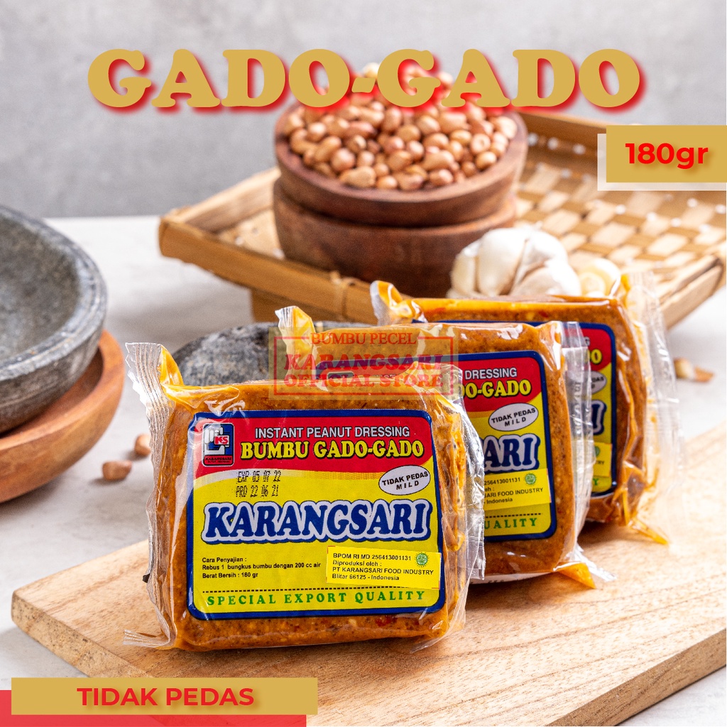 

Karangsari- 3 Bumbu Gado-gado Tidak Pedas 180 gr