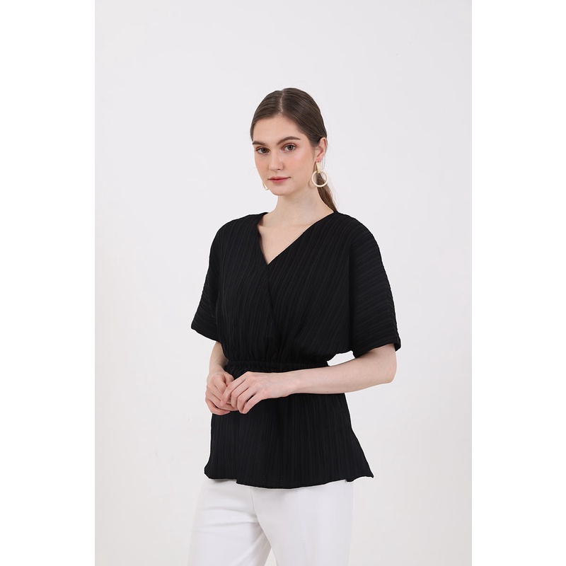 Berrybenka - Atasan Blouse Wanita Sofia Muera Wrapped Tops-6