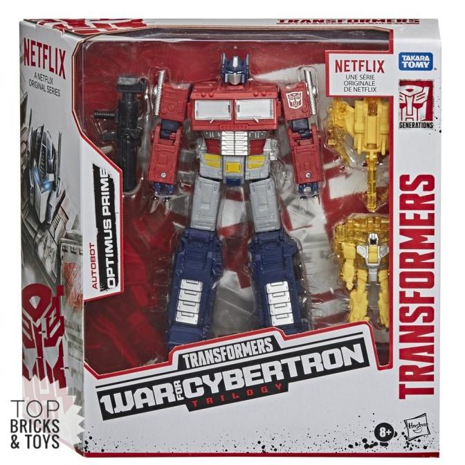 HASBRO, Transformers Netflix WFC Voyager Optimus Prime Battle 3 Pack