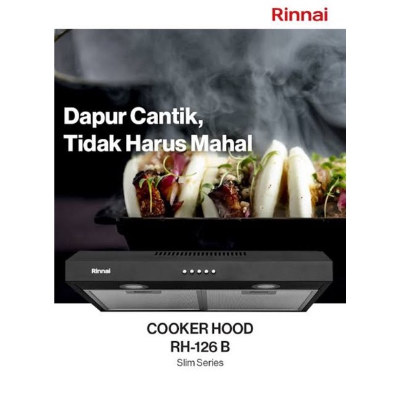 Cooker Hood Rinnai RH 126 B 60 Cm Garansi Resmi
