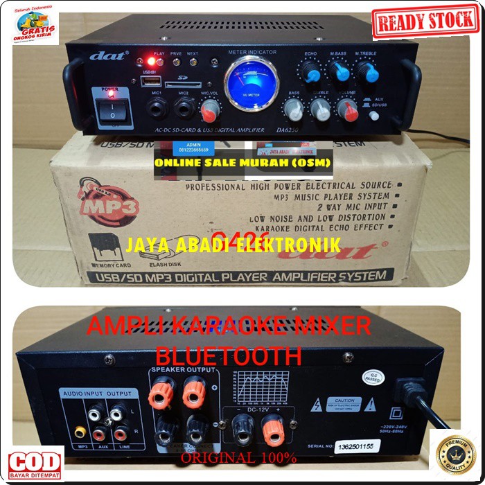 G426 power ampli bluetoth amplifier karaoke mixer ac dc digital player echo mixing bluetoot bluetot blutut USB MP3 audio sound system AC DC profesional pro aux dj vocal vokal channel chanel G426  MAXSIMAL SPEAKER PASIF UKURAN BISA.SAMPAI 12 INCI SEPAS