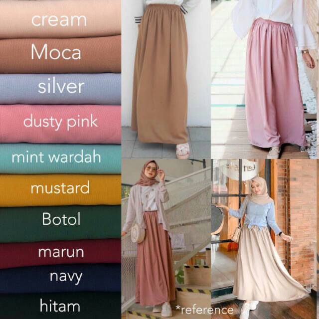 ROK BAWAHAN WANITA MAYUNG CRINKLE ADA SAKU ROK DAILY ROK SEKOLAH