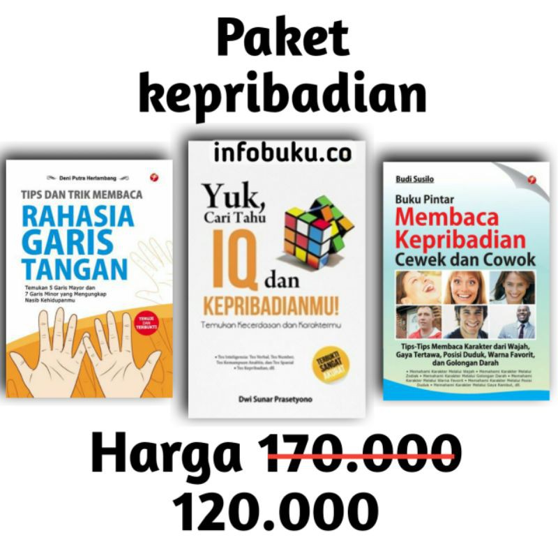 

peket buku kepribadian; Rahasia Garis Tangah, Kepribadian, Membaca Kepriibadian cewek dan cowok
