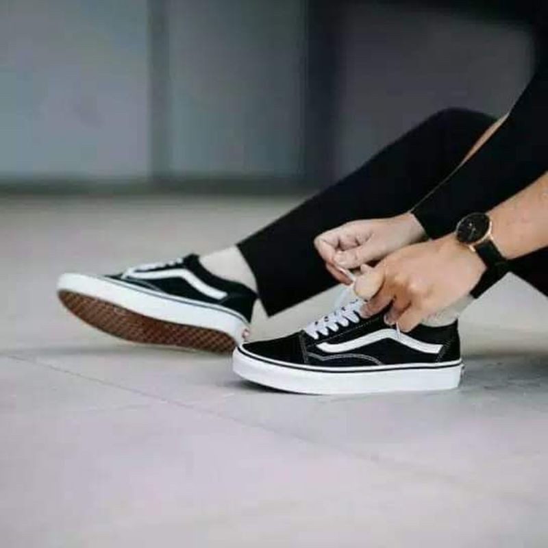 (COD) Sepatu Pria Dan Wanita Vans Oldskool Classic Black White Import Premium Made in Vietnam