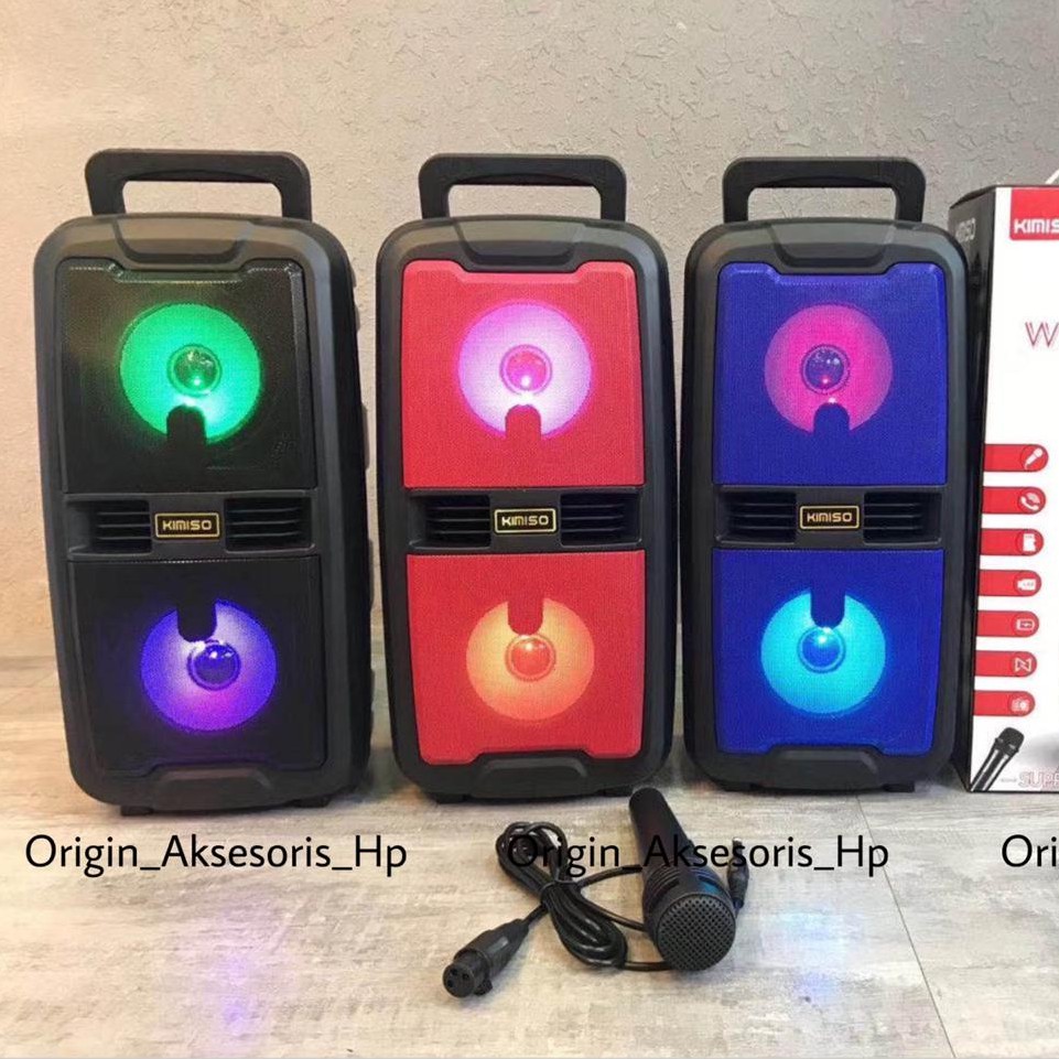 KIMISO KMS 6685 Wireless Speaker Bluetooth LED Plus Microphone KMS-6685