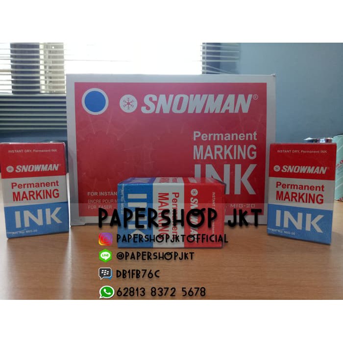 

MURAH Refill Ink Snowman Permanent Marking Isi Ulang Tinta Permanen Biru Limited