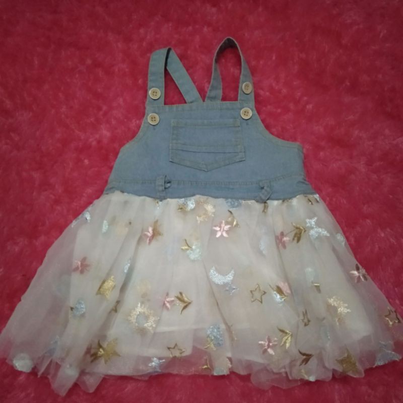 Overall tutu jeans lembut