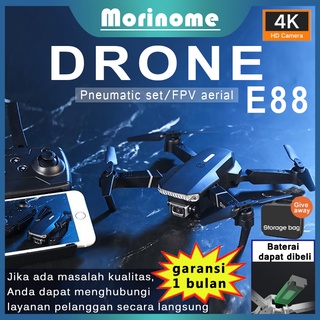 【Garansi 1 bulan】 Drone E88 dan E58 4K ultra HD Camera WIFI FPV APP Controle Quadcopter Selfie Helikopter