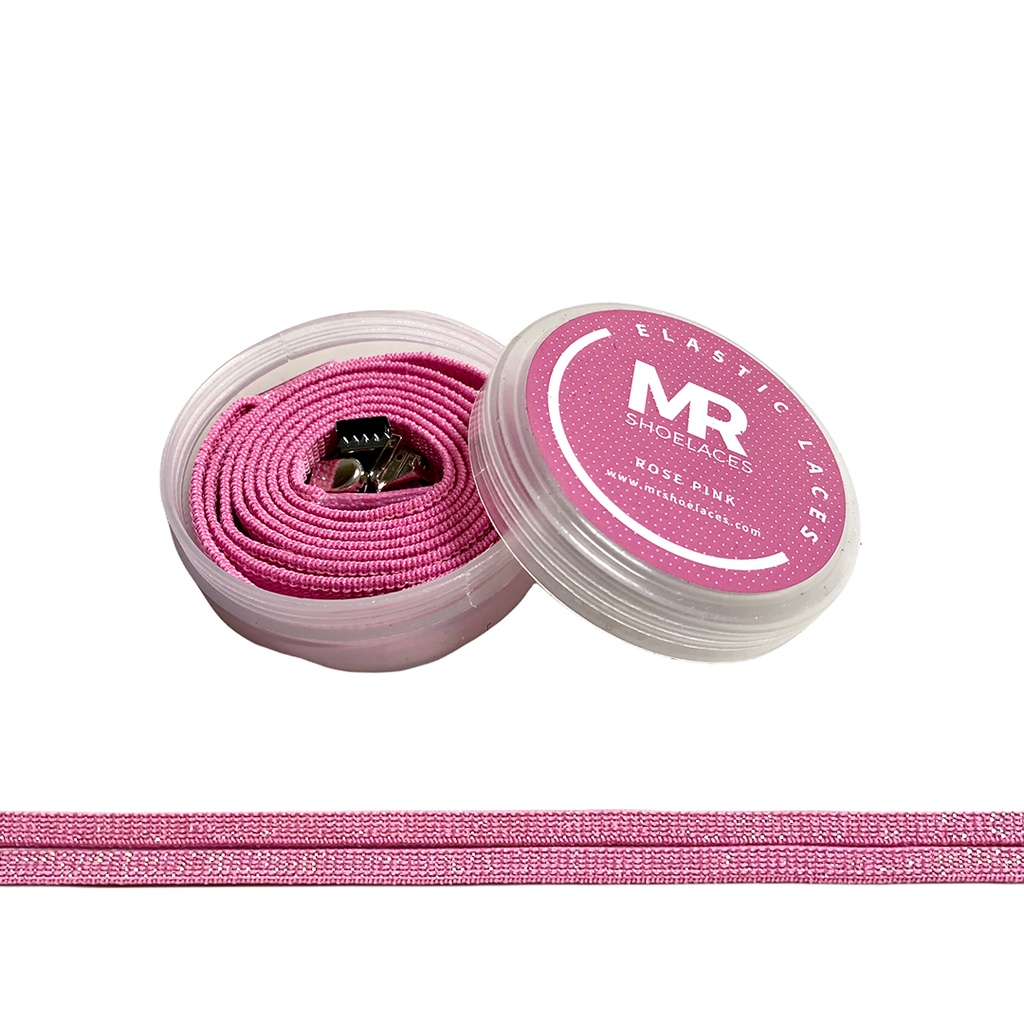 MR Shoelaces PK01 Elastic Rose Pink Tali Sepatu Flat Elastis 80cm 100cm 120cm 150cm