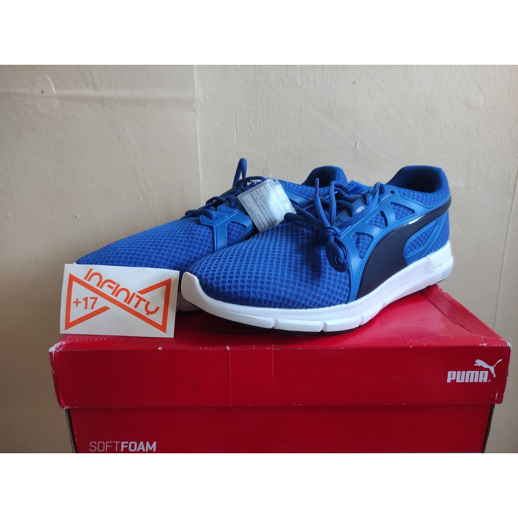 Puma Original NRGY Dynamo Blue Men Big Size - Sepatu Running Puma Pria Biru