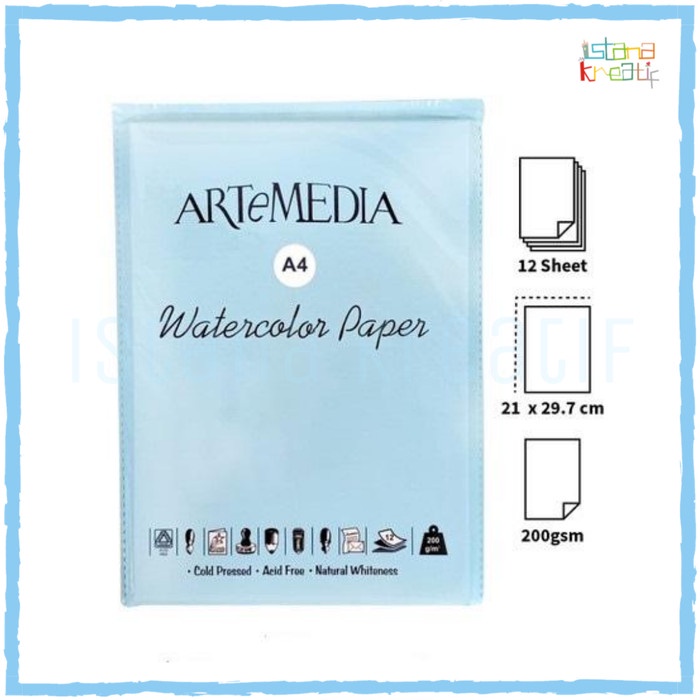 

Sketsagambar- Artemedia Watercolor Paper A4 | 12 Lembar -Buku-Gambar-Sketsa.