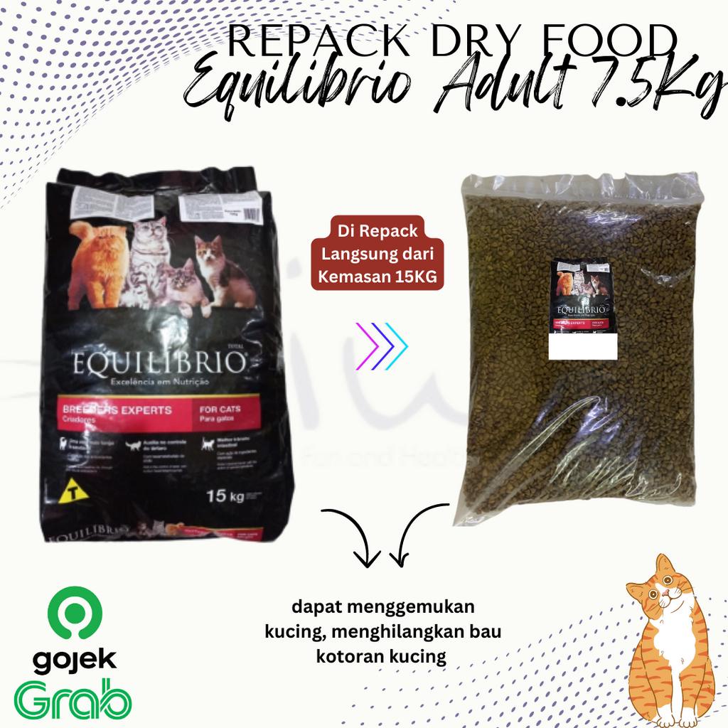 GOJEK MAKANAN KUCING DEWASA REPACK EQUILIBRIO ADULT 7,5 KG CAT FOOD CATFOOD REPACK