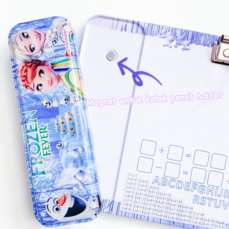 kotak pensil pony / frozen set papan tulis 2in1-1