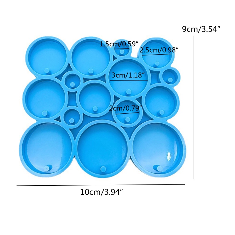 Siy Cetakan Resin Bentuk Bulat Bahan Silikon Untuk Gantungan Kunci / Perhiasan Handmade DIY