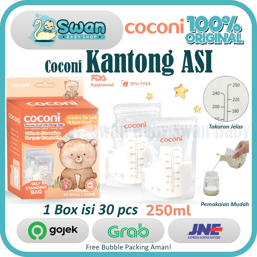 Coconi Premium Breast Milk Storage Bags 250ml 30bags