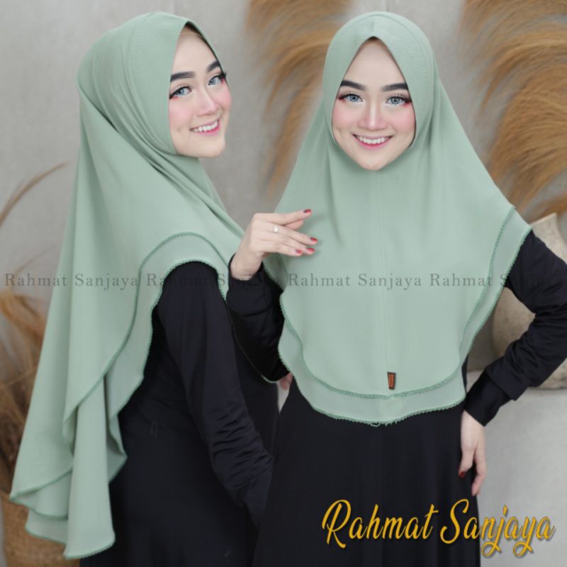 HIJAB BENITA PICOT 2LAYER OVAL by rahmat sanjaya//ori