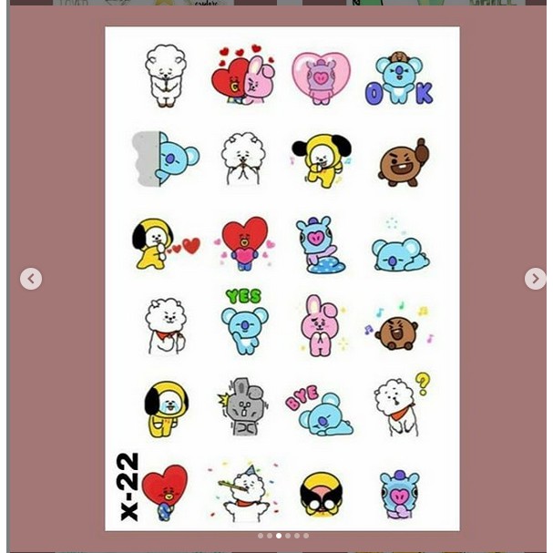 

STIKER TUMBLR AESTHETIC BT21 X-22