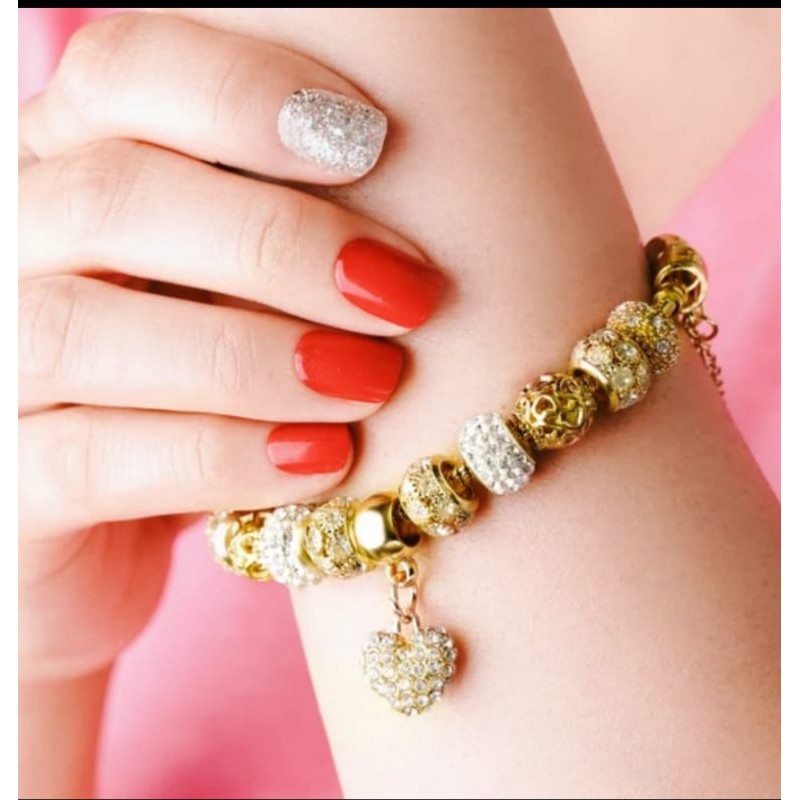 Gelang Charm Lapis Emas 24k