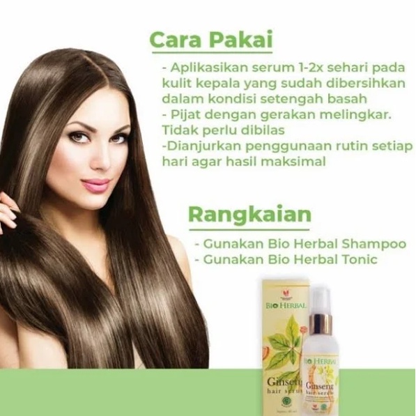 ✨ AKU MURAH ✨ Bio herbal Ginseng Hair Serum Rambut 60 ml ORIGINAL