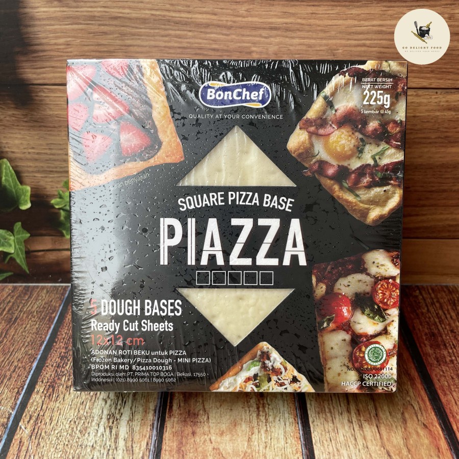 

Bonchef Piazza Pizza Base 225G [Isi 5 Pcs]