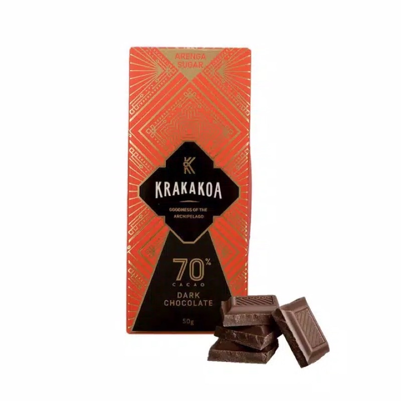 Krakakoa 70% Dark Chocolate 50G | 70% Cokelat Gelap