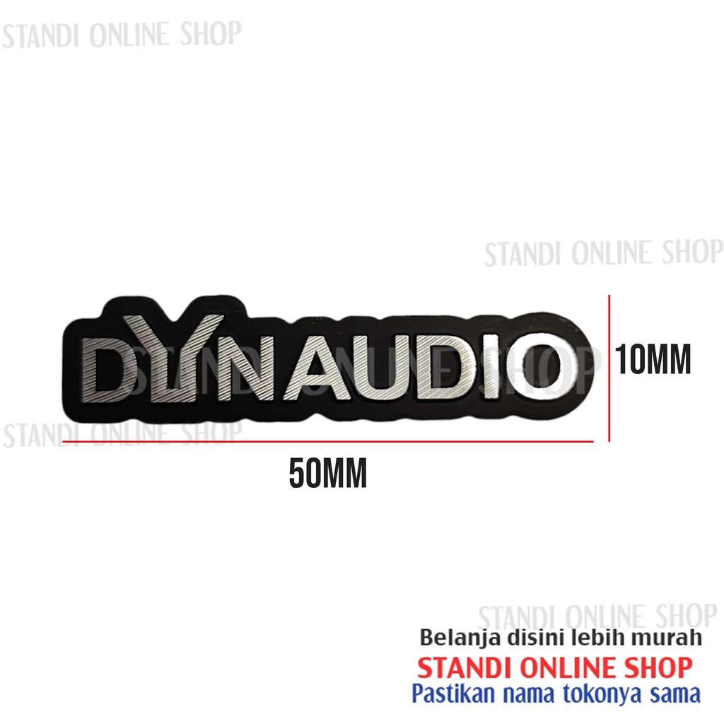 Emblem Aluminium Sticker Decals 3D Logo Dynaudio Audio Speaker