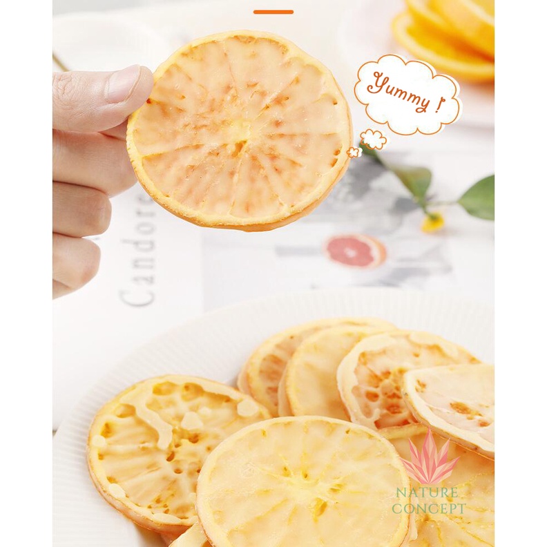 Cemilan Snack Freeze Dried Orange with Milk Coated Jeruk lapis Susu