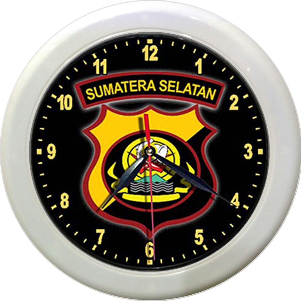 JAM DINDING POLDA SUMATRA SELATAN   (DIAMETER 30CM)