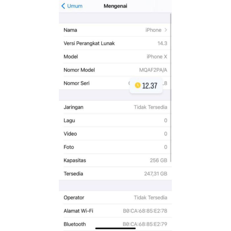 Mesin iphone X ibox 256GB