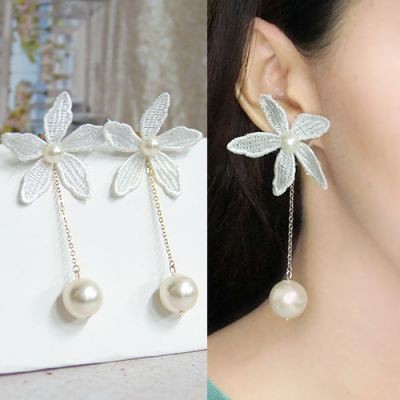 Anting Fashion Korea Style Model Bunga Mix Mutiara Import MISS 120