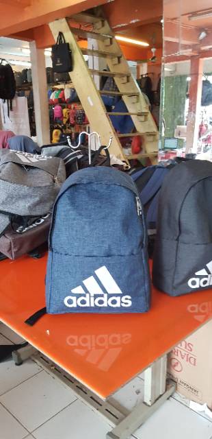 Tas Sekolah Ransel adidas Cewe Cowok Ransel Pria Wanita Kanvas Fashion Tas Sekolah Siswa untuk Remaja Perempuan Ransel Wanita Warna Polos Kualitas Tas Buku Travel Santai