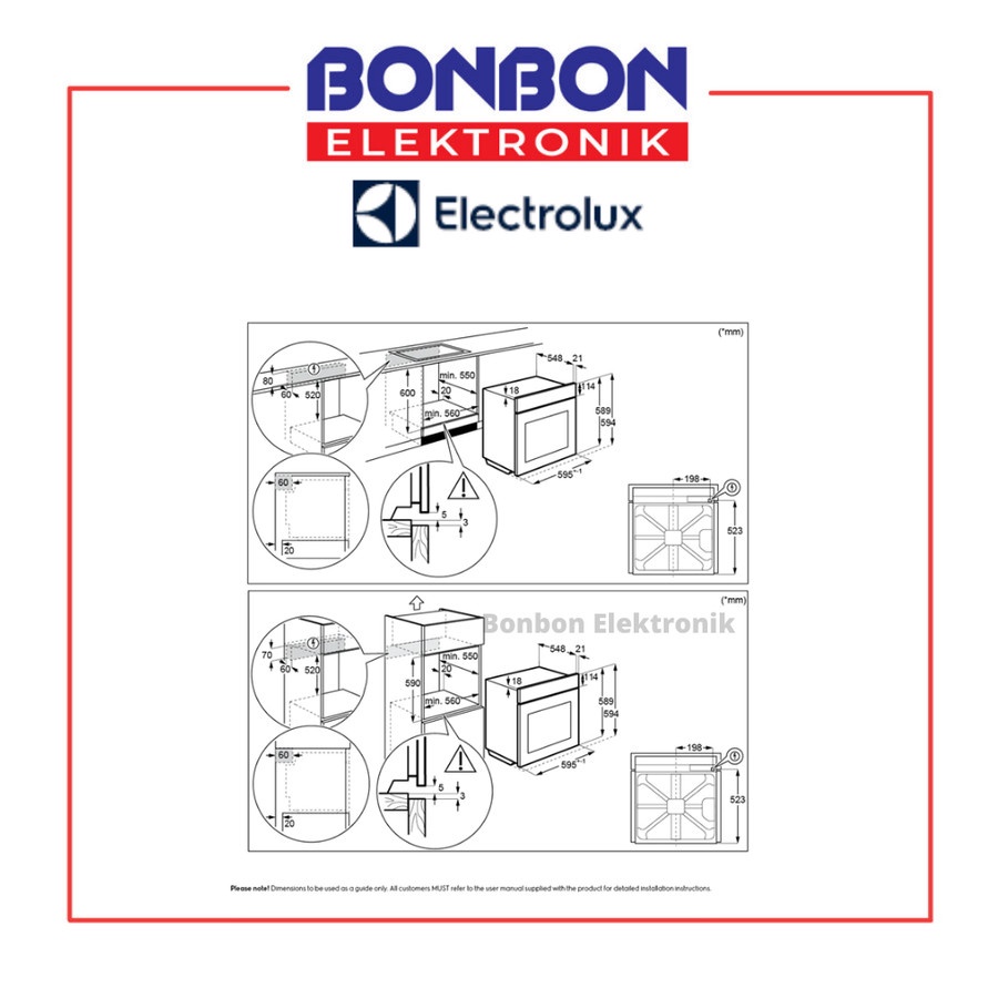 Electrolux Built In Single Oven KOHLH00XA 60cm Ultimate Taste 300 68L