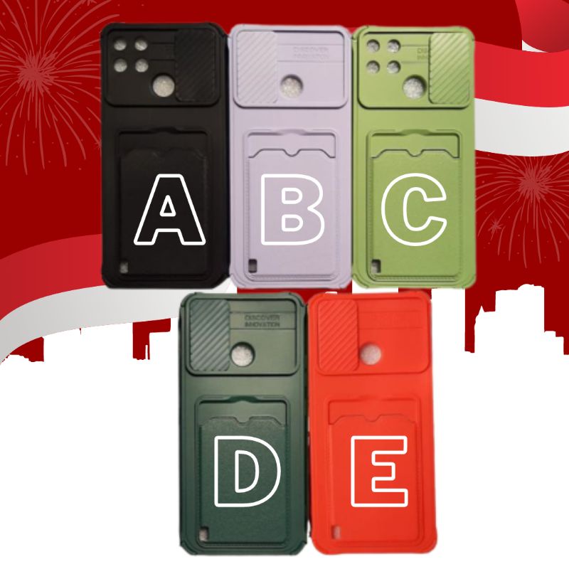 Soft Case Slide Camera Slot Card Oppo A36 A76 A96 A57
