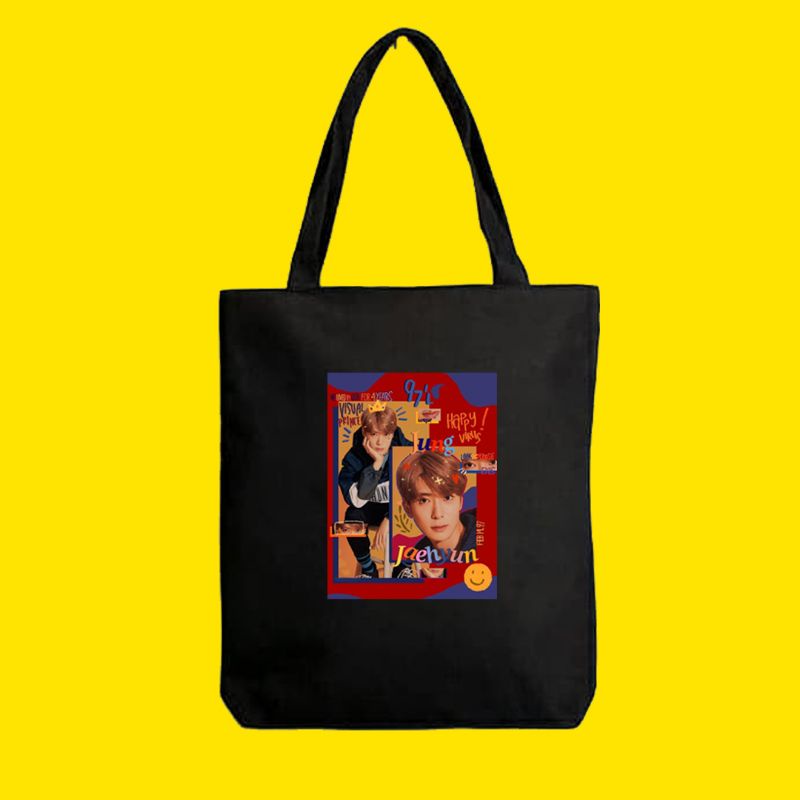 Totebag Jaehyun NCT KPOP Tas Jinjing Pria Wanita Kekinian Desain Aesthetic